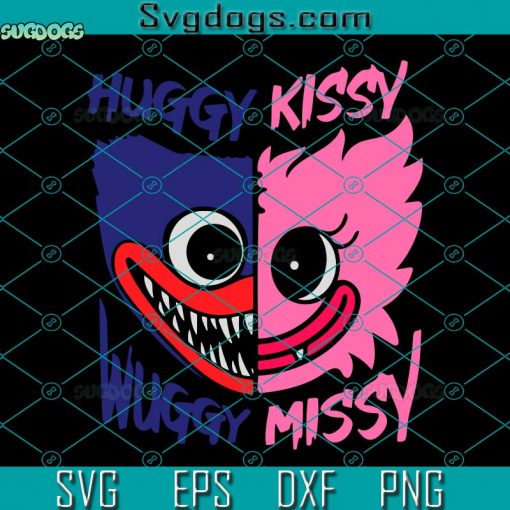 Poppy Playtime Funny Huggy Wuggy SVG, Wuggy Missy SVG, Huggy Kissy SVG