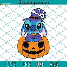 Stitch Witch SVG, Halloween Disney SVG, Stitch Pumpkin SVG