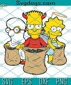 The Simpsons Trick Or Treat Treehouse Of Horror Halloween Premium SVG, The Simpsons SVG, Trick Or Treat SVG