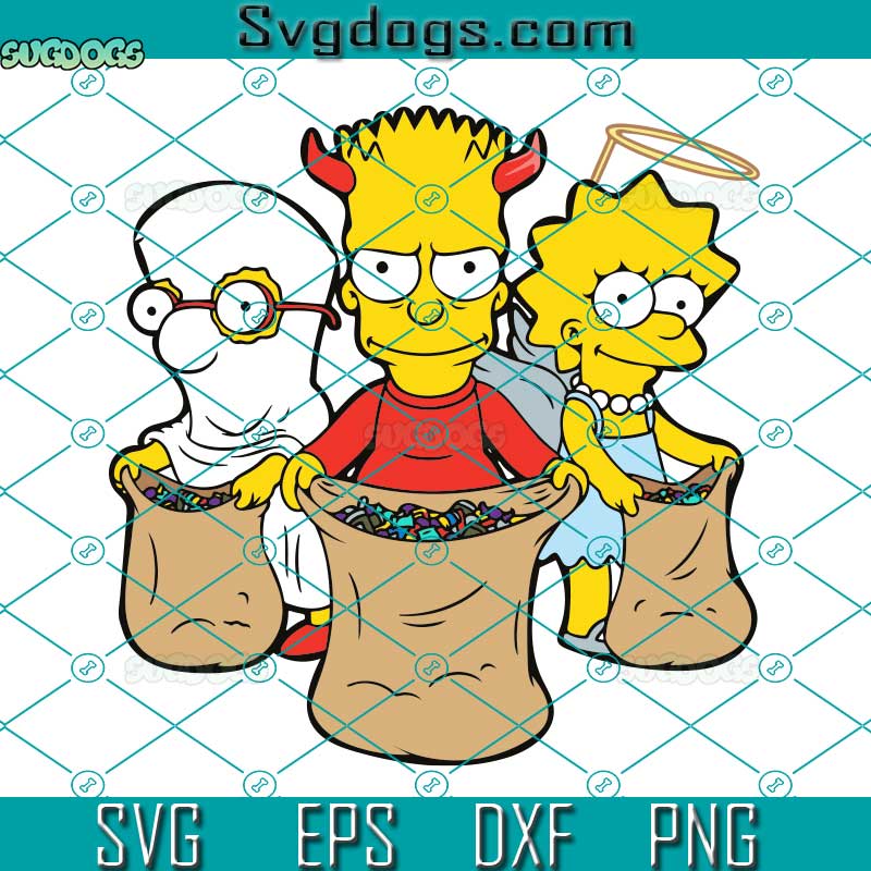 The Simpsons Trick Or Treat Treehouse Of Horror Halloween Premium SVG, The Simpsons SVG, Trick Or Treat SVG
