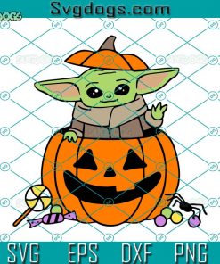 Baby Yoda Halloween SVG, Baby Yoda Pumpkin SVG, Baby Yoda SVG