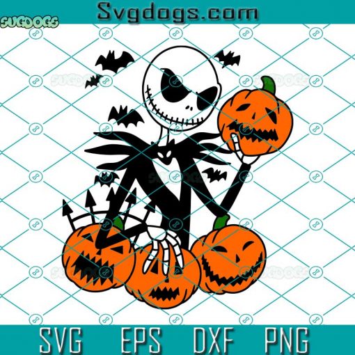 Jack With Pumpkins SVG, Sketelon SVG, Halloween SVG