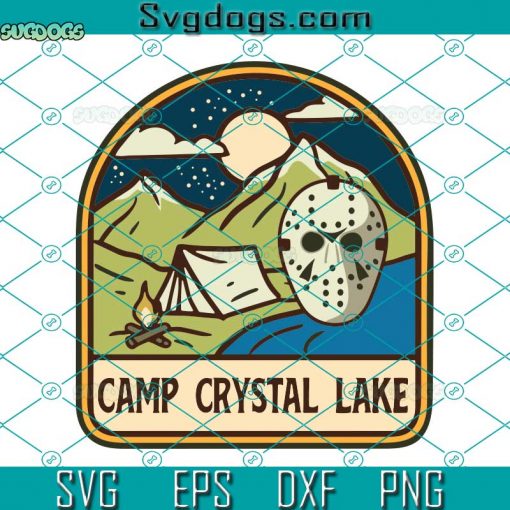 Camp Crystal Lake Badge SVG, Friday the 13th SVG, Jason Vorhees SVG