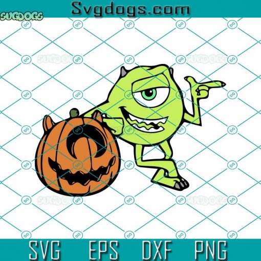 Mike Wazowski SVG, Mike Wazowski Pumpkin SVG, Halloween SVG