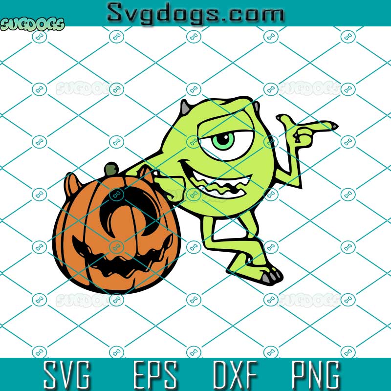 Mike Wazowski SVG, Mike Wazowski Pumpkin SVG, Halloween SVG