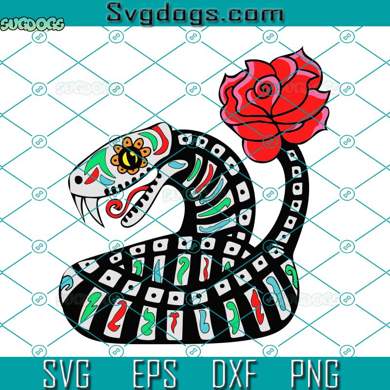 Dia De Los Muertos Snake SVG, Snake SVG, Celestial Serpent SVG