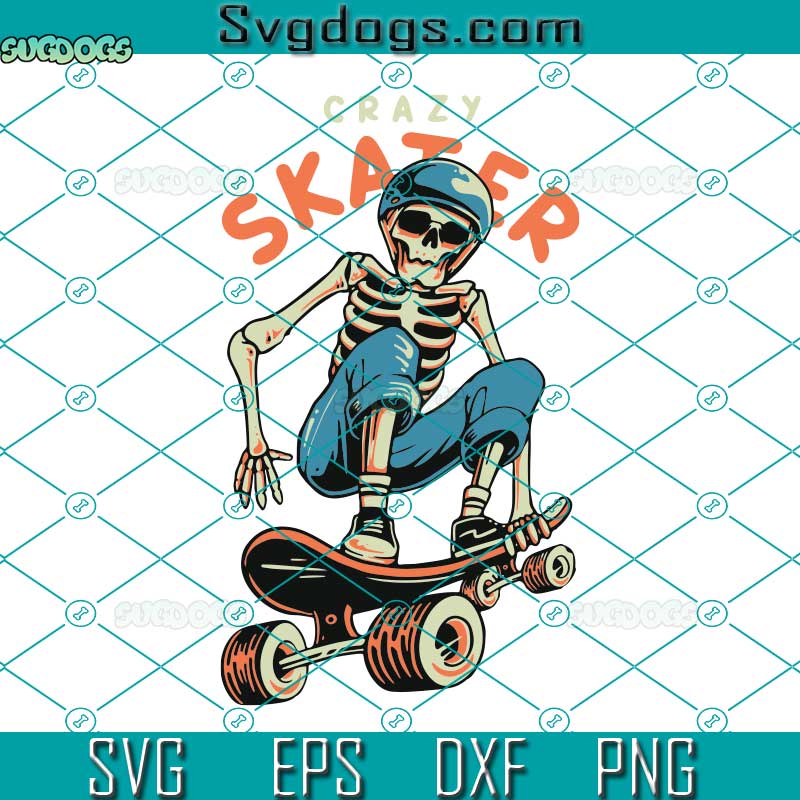 SkateBoard SVG, Skeleton Skateboarding SVG, Skull Skateboarding SVG