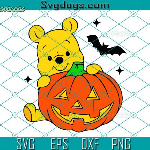 Pumpkin Fall Season Honey Bear SVG, Halloween Themed SVG, Pumpkin Bear SVG