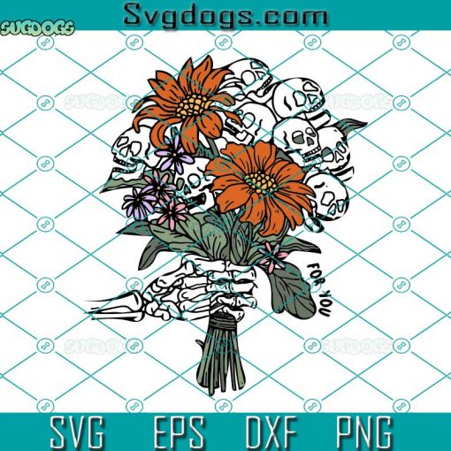 Flower Skull SVG, Floral Skull SVG, Flower Halloween SVG