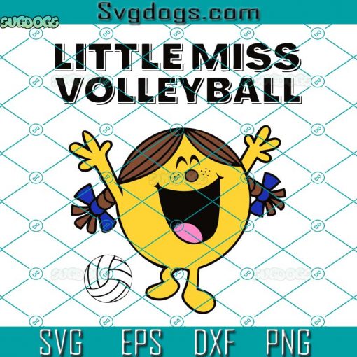 Little Miss Volleyball SVG, Little Miss SVG, Volleyball SVG