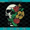 Skull With Flowers SVG, Skull Rouse Face SVG, Floral Skull Face SVG