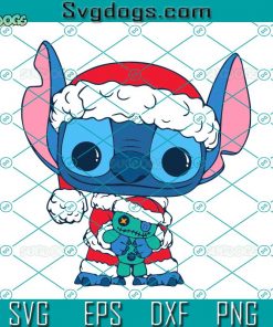 Stitch Christmas SVG, Cartoon Character On Skates Christmas Svg, Christmas Svg