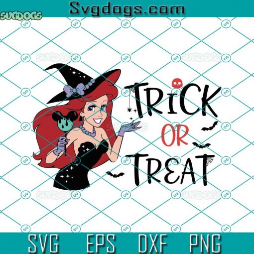 Trick Or Treat SVG, Princess Mermaid SVG, Halloween SVG, Spooky Vibes SVG