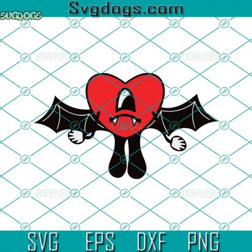 Bad Bunny Heart Bat SVG, Un Verano Sin Ti SVG, Bad Bunny SVG
