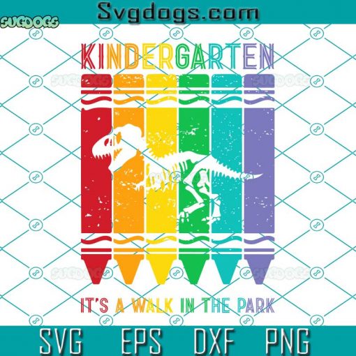 Kindergarten Trex Dinosaur Back To School SVG, Preschool Trex Dinosaur SVG, It’s A Walk In The Park SVG