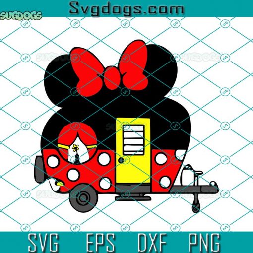 Minnie Camper SVG, Minnie Truck Camping SVG, Cartoon SVG