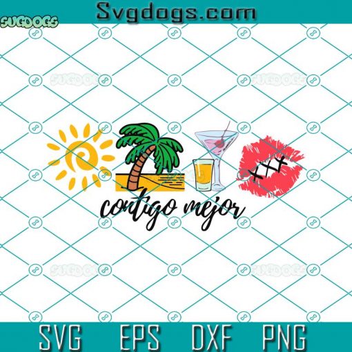 Contigo Mejor SVG, Callaita Traveling Lover Beach Trip Drinking Team SVG, Summer Beach SVG