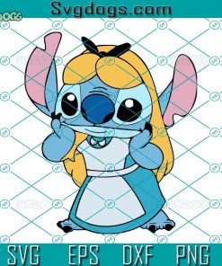 Stitch Alice SVG, Alice In Wonderland SVG, Cartoon SVG