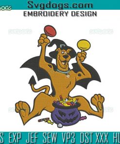 Scooby Doo Halloween Embroidery Design File, Scooby Doo Embroidery Design File