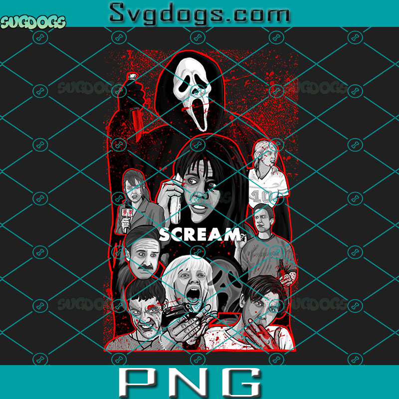 Scream Character Collage PNG, Scream 2022 PNG