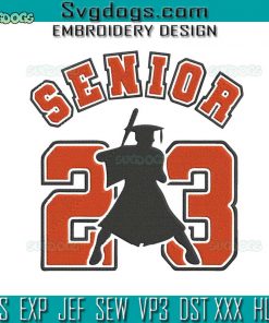 Senior 2023 Embroidery Design File, Air Senior 23 Embroidery Design File