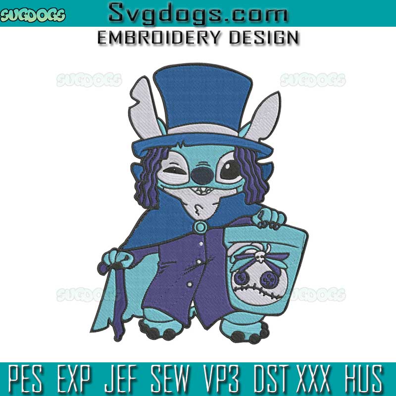 Stitch Haunted Manison Embroidery Design File, Stitch Embroidery Design File