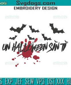 Un Verano Sin Ti Halloween Embroidery Design File, Bad Bunny Halloween Embroidery Design File