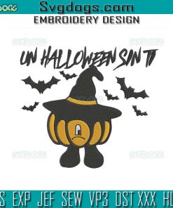Un Halloween Sin Ti Embroidery Design File, Bad Bunny Embroidery Design File