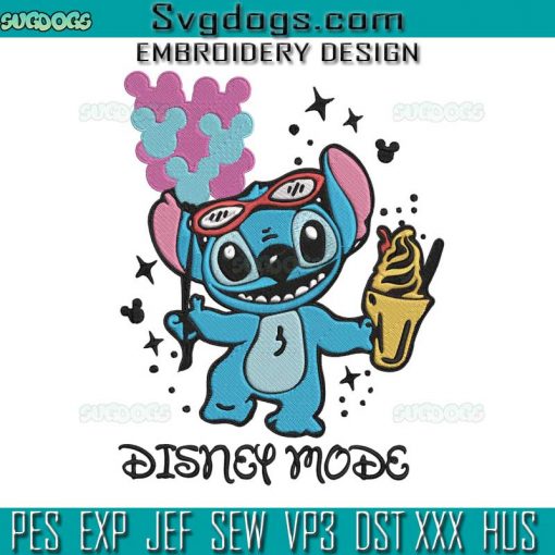 Stitch Disney Mode Embroidery Design File, Stitch Embroidery Design File