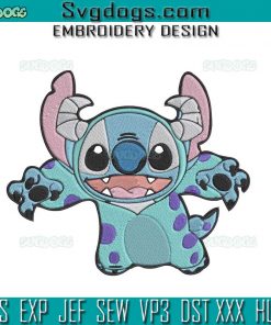 Stitch Monster University Embroidery Design File, Stitch Embroidery Design File