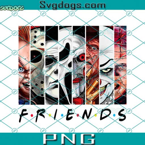 Funny Horror Friends Scary Movies Halloween PNG, Halloween Horror Movie Killers PNG, Scary Friends PNG