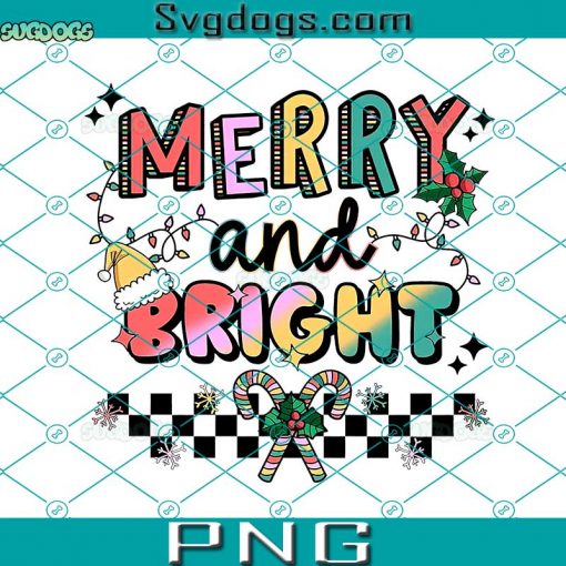 Merry And Bright PNG, Retro Christmas PNG, Merry Christmas PNG, Santa Baby PNG