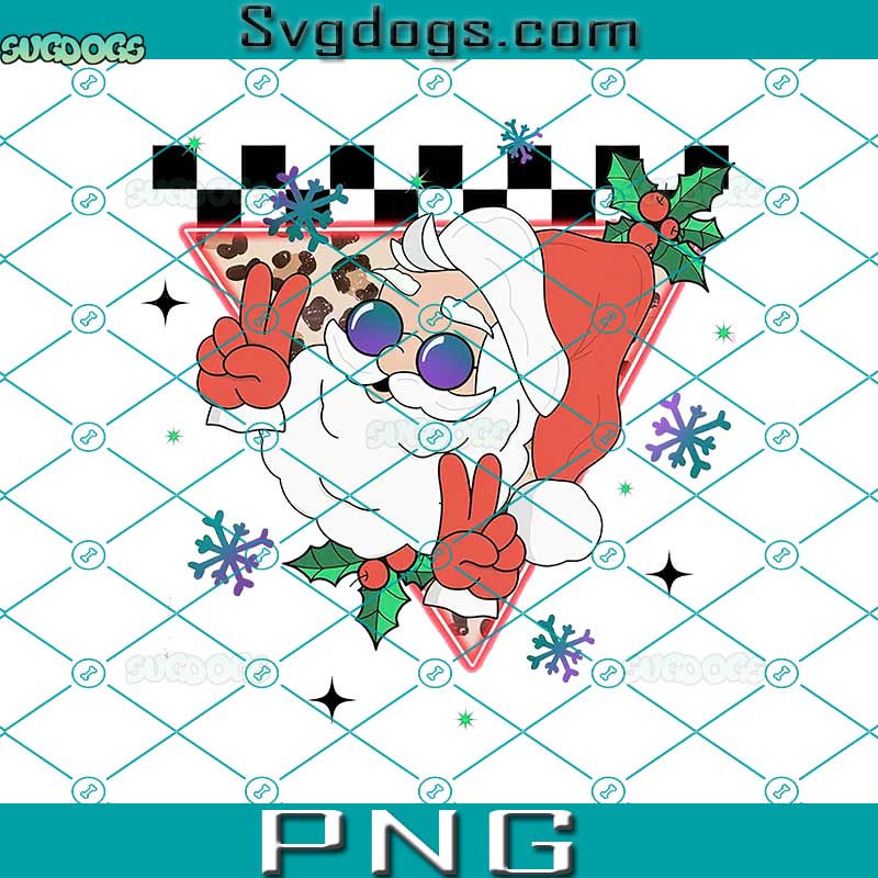 Retro Santa PNG, Groovy Santa PNG, Retro Christmas PNG, Merry And Bright PNG