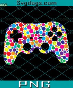 Colorful Polka Dot Game Controller PNG, Game PNG