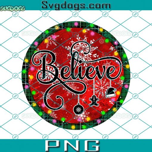 Christmas Believe Santa Hat PNG, Believe PNG, Santa Hat PNG