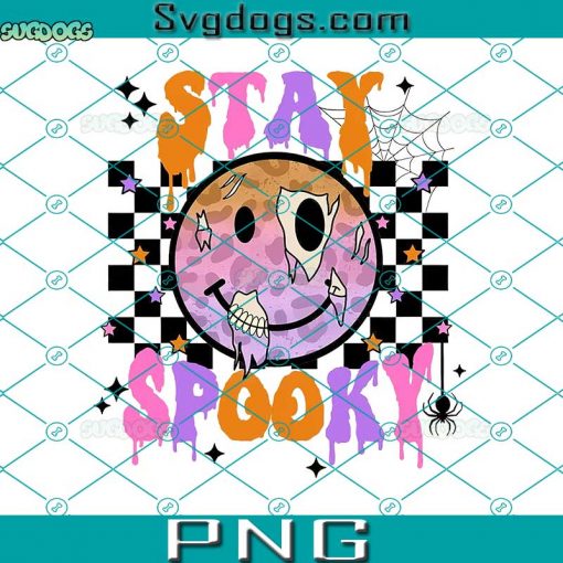 Stay Spooky PNG, Retro Halloween PNG, Spooky Halloween PNG, Halloween Smile Face PNG