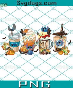 Stich Drinks Coffee PNG, Latte Iced Coffee PNG, Lilo And Stitch PNG