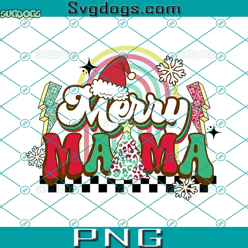 Christmas Mama PNG, Merry Mama PNG, Retro Christmas PNG