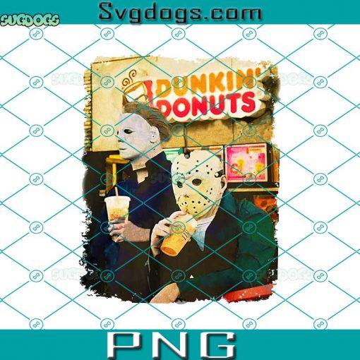 Dunkin Donuts PNG, Halloween Horror Movie PNG, Jason And Micheal Myers Halloween PNG