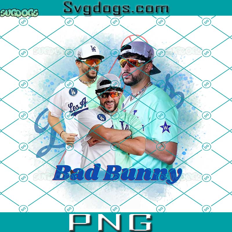 Bad Bunny Baseball PNG, Bad Bunny Los Angeles Dodgers PNG, Bad Bunny LA Dodgers PNG