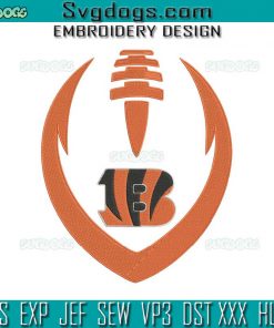 Bangals Football Embroidery Design File, Ball Embroidery Design File, NFL Embroidery Design File