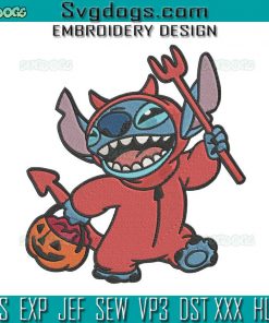 Devil Stitch Embroidery Design File, Disney Halloween Embroidery Design File