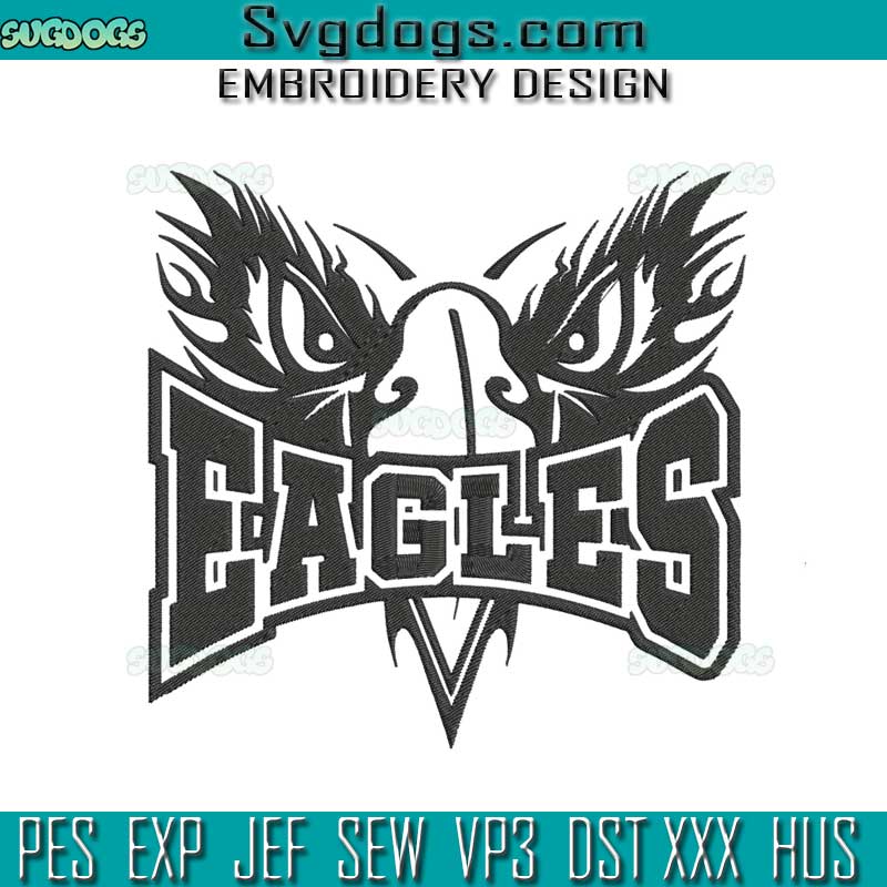 Eagle Embroidery Design File, American Flag Eagle Embroidery Design File