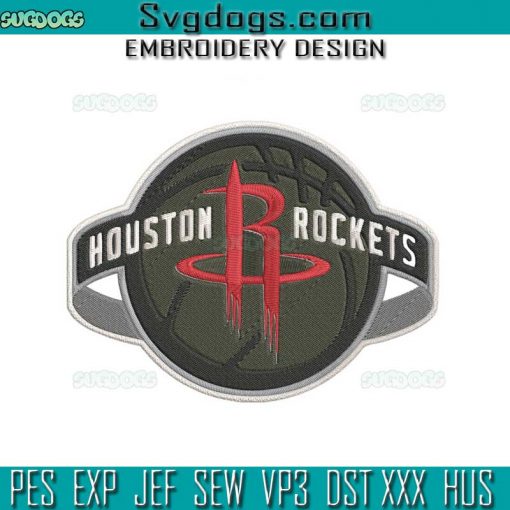 Houston Rockets Embroidery Design File, Houston Rockets Logo NBA Embroidery Design File