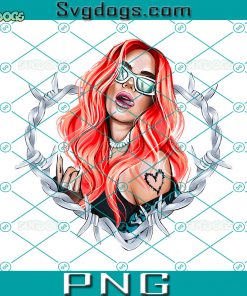 Karol G Red Hair In The Wire Heart Bichota Word PNG, Karol G Bichota Red Hair PNG, Karol G Silhouette PNG