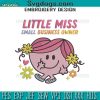 Little Miss I Love Teaching Embroidery Design File, Back To School Embroidery Design File