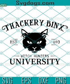 Thackery Binx Witch Hunters University SVG, Hocus Pocus SVG, Halloween Witches SVG, Black Cat SVG