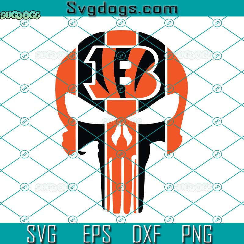 Cincinnati Bengals Skull svg , eps , dxf , png file , digital download –  lasoniansvg