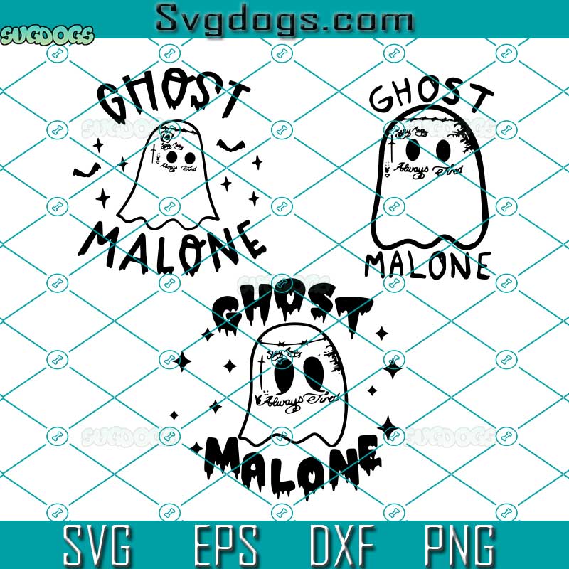 Ghost Malone SVG, Funny Ghost SVG, Cute Halloween SVG DXF EPS PNG