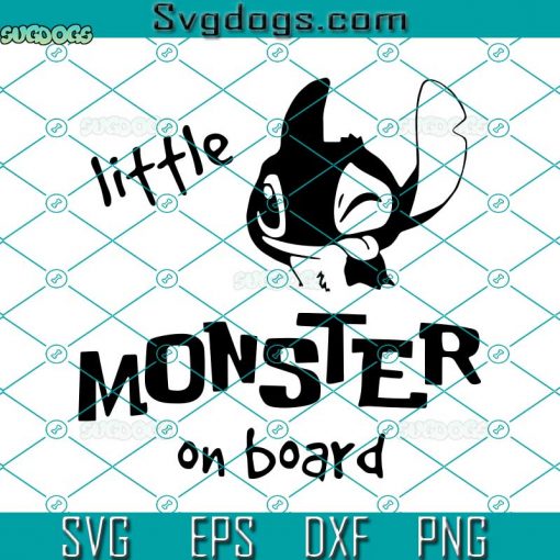 Little Monster On Board Stitch SVG, Halloween SVG, Stitch SVG